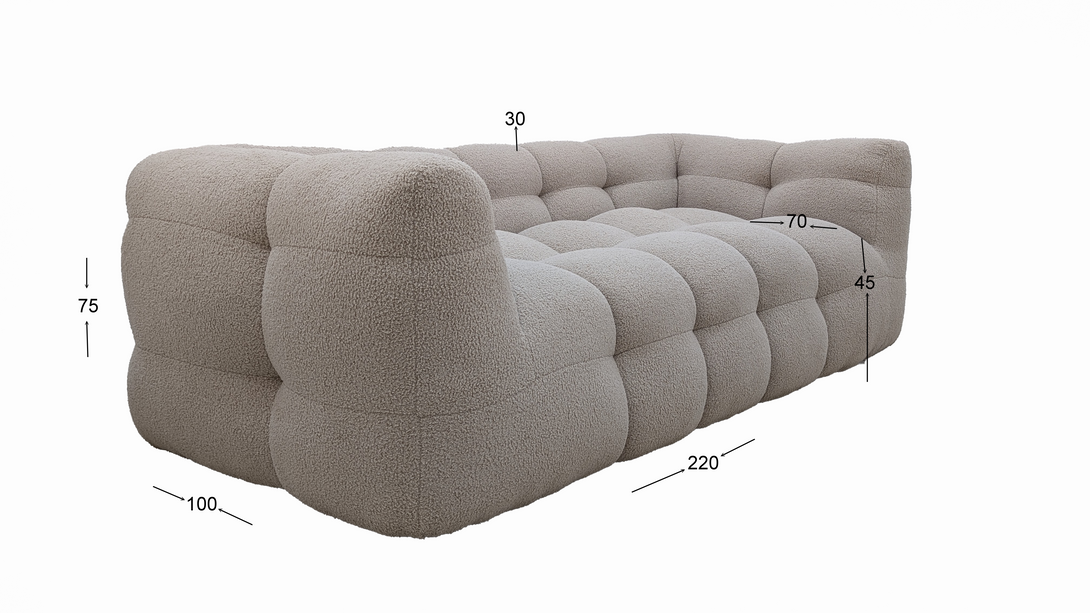 "Puffy Sofa Set by Timber Land Furniture - Plush Comfort with Modern Style"