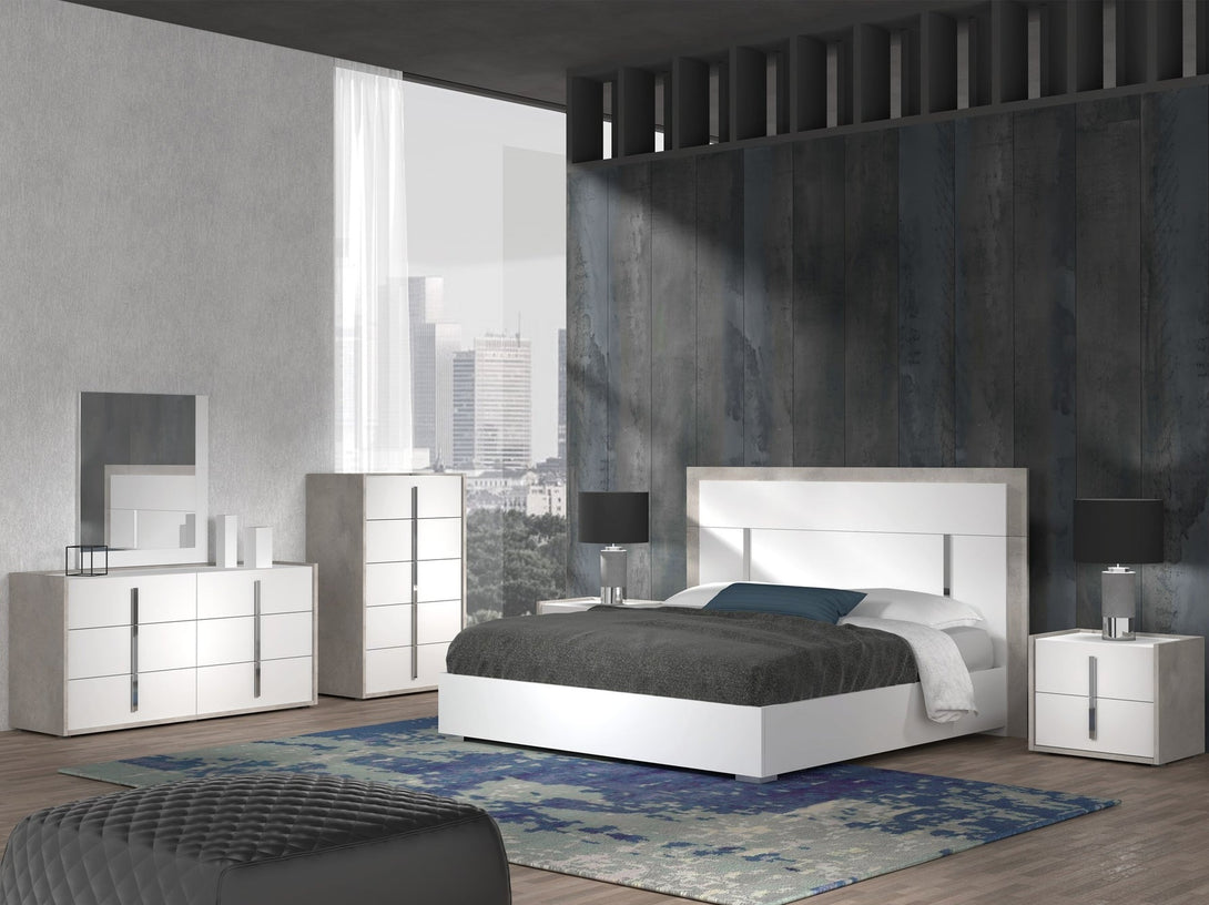 Ada Bedroom Set with bed, wardrobe, and bedside tables - Timber Land Furniture