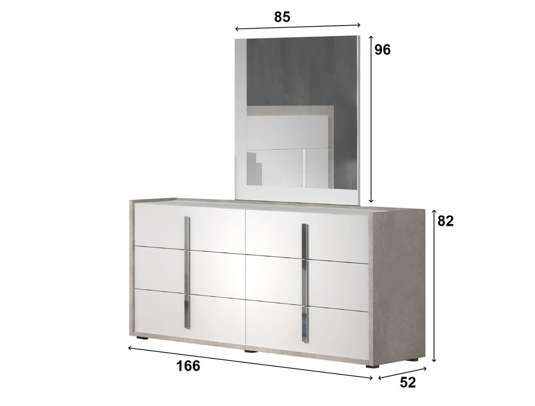Ada Bedroom Set with bed, wardrobe, and bedside tables - Timber Land Furniture