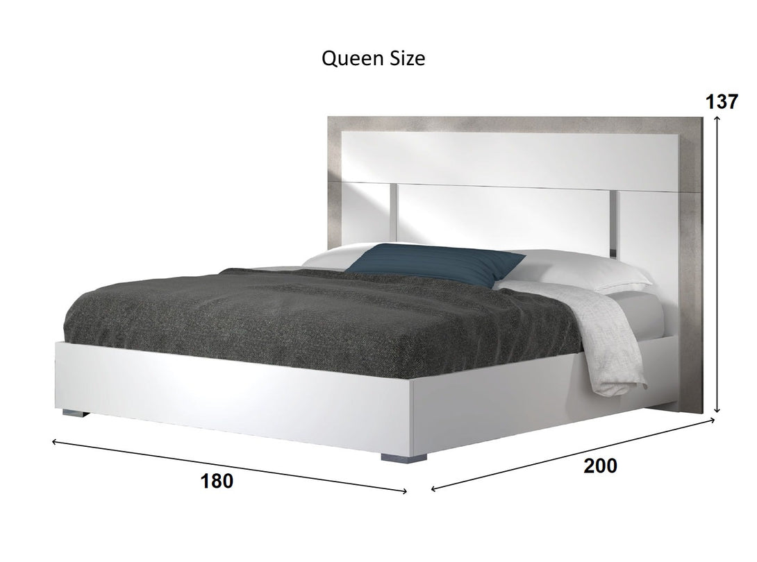 Ada Bedroom Set with bed, wardrobe, and bedside tables - Timber Land Furniture