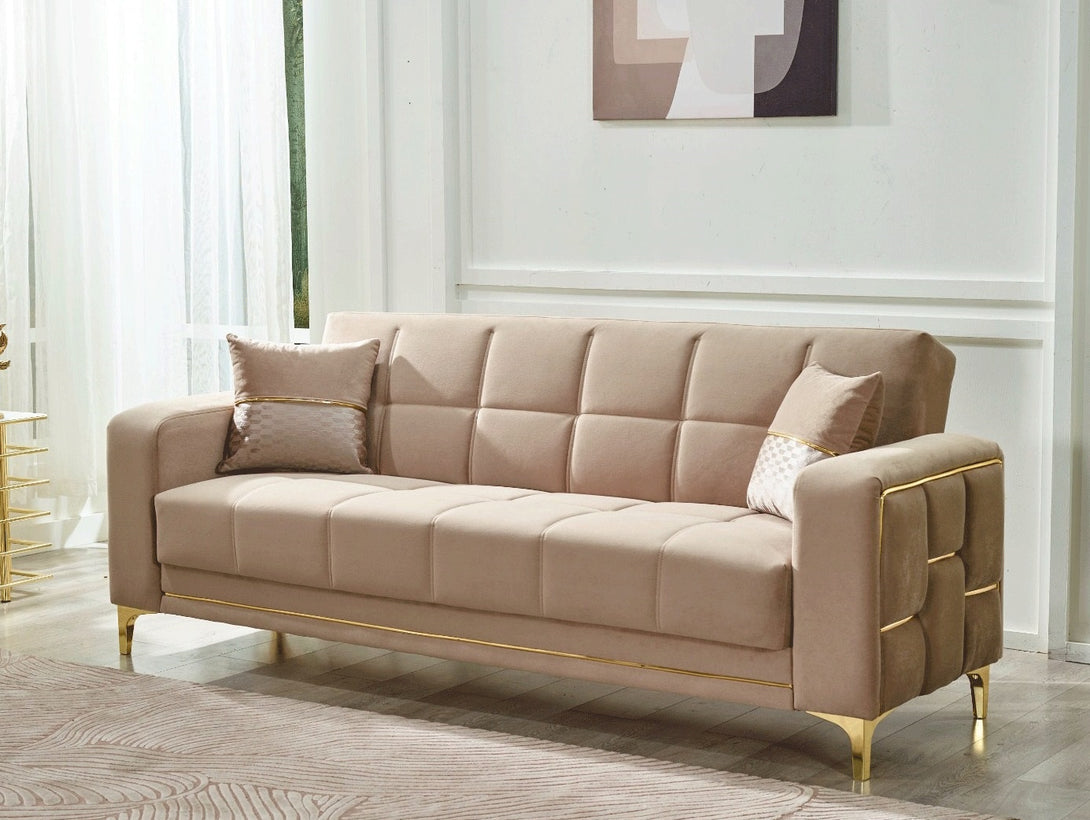 Alice Living Room Sofa Set - Elegant sofa with wooden frame and plush seating
