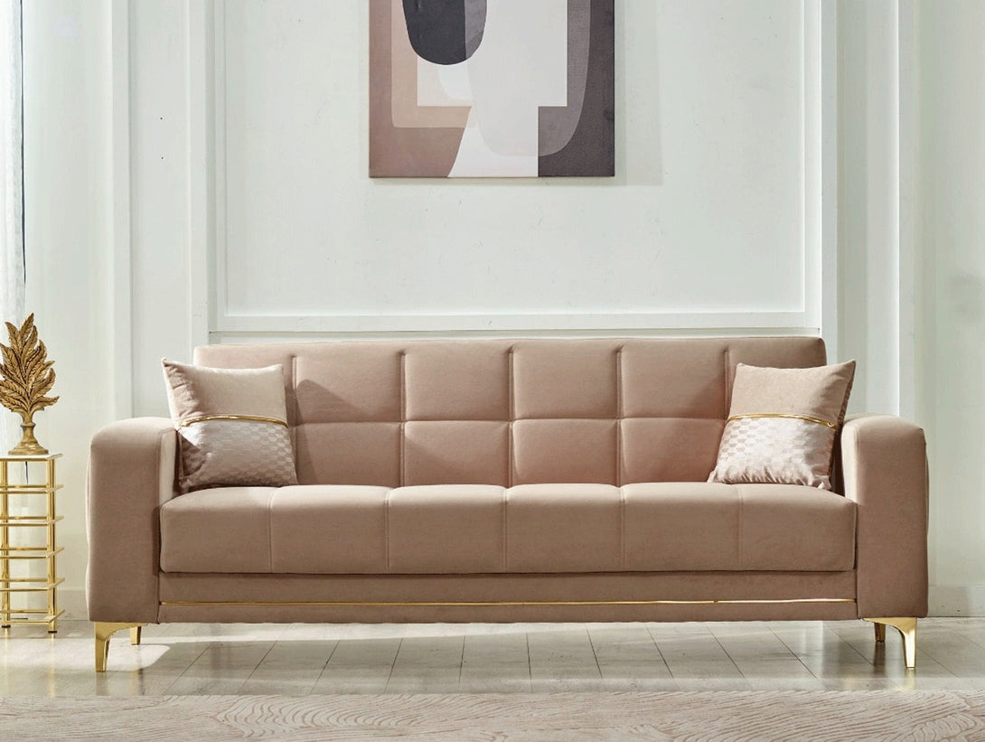 Alice Living Room Sofa Set - Elegant sofa with wooden frame and plush seating