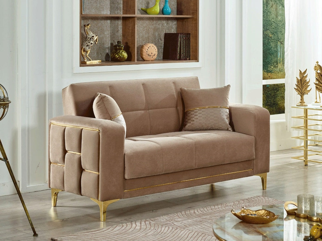 Alice Living Room Sofa Set - Elegant sofa with wooden frame and plush seating