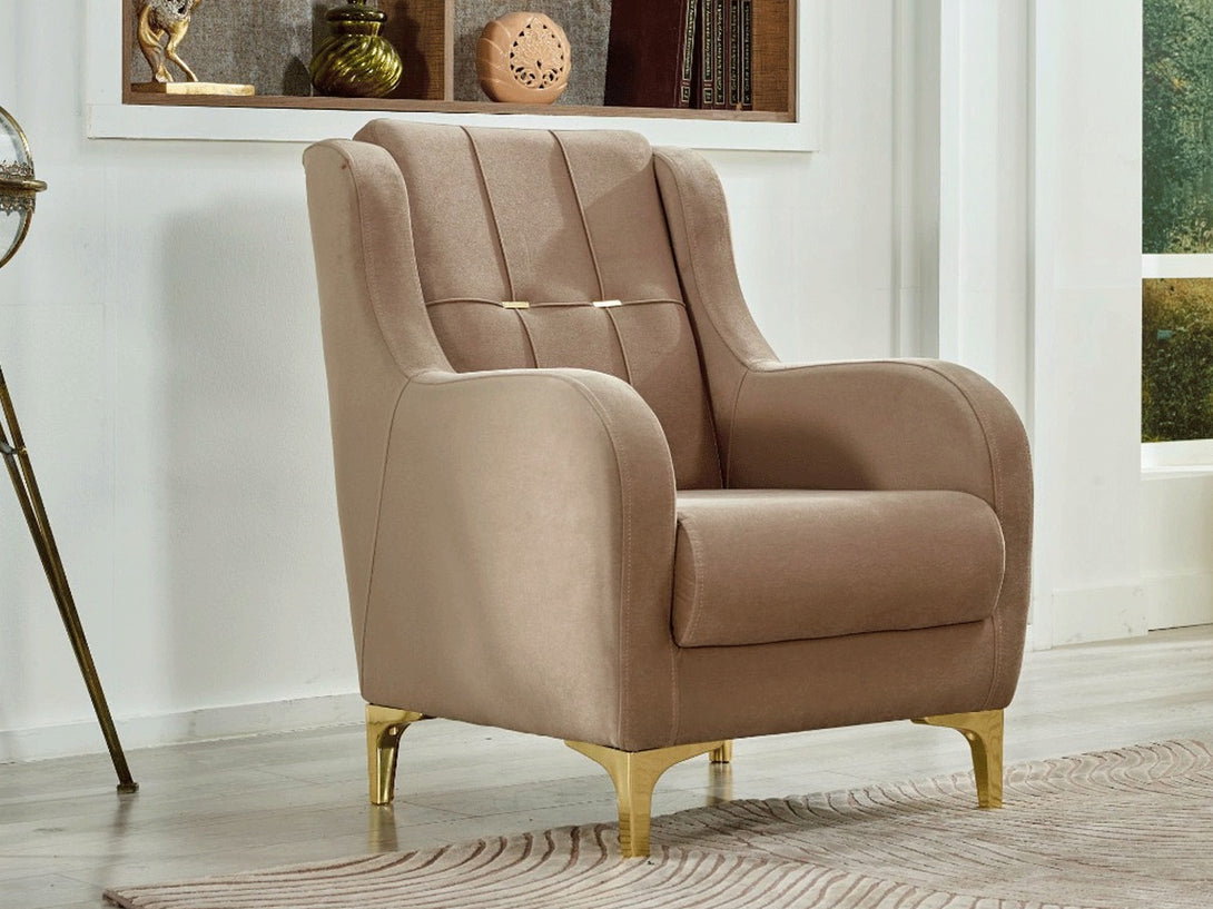 Alice Living Room Sofa Set - Elegant sofa with wooden frame and plush seating