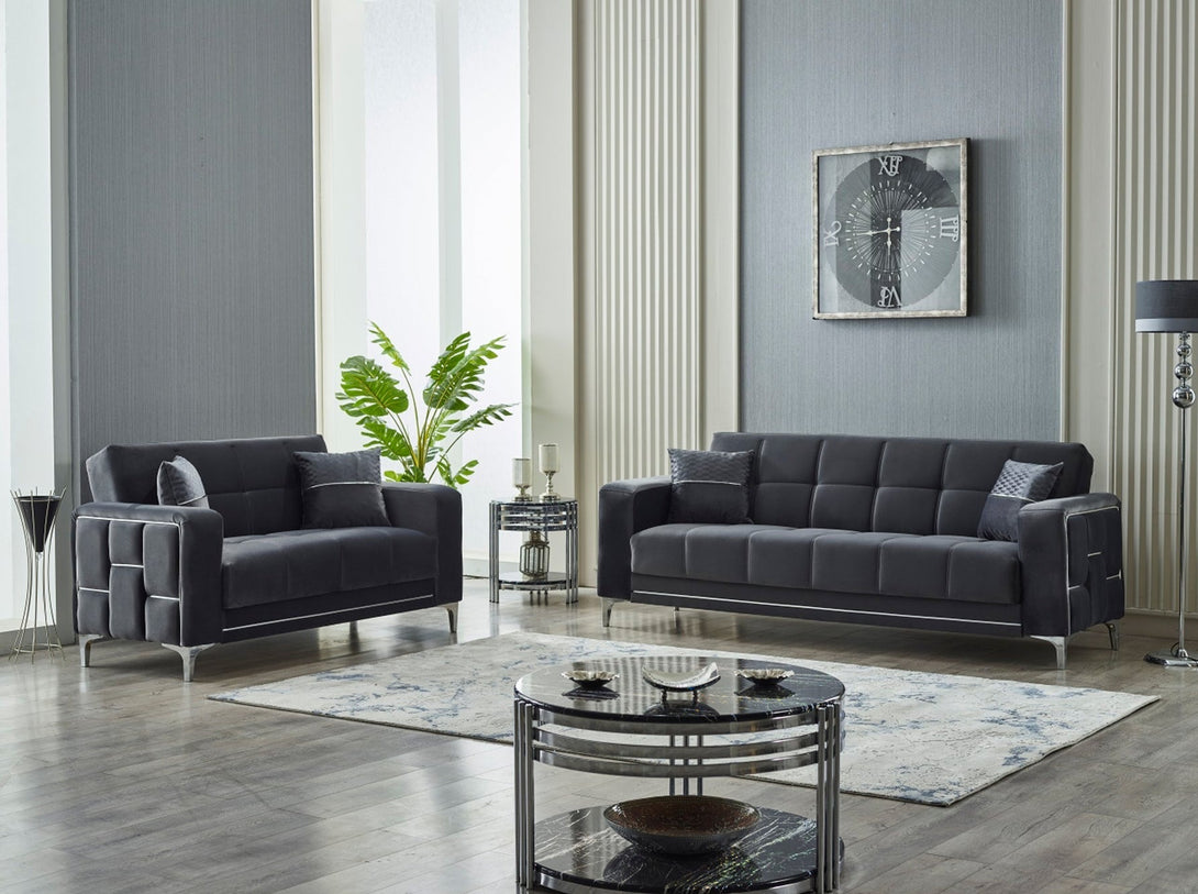 Alice Living Room Sofa Set - Elegant sofa with wooden frame and plush seating