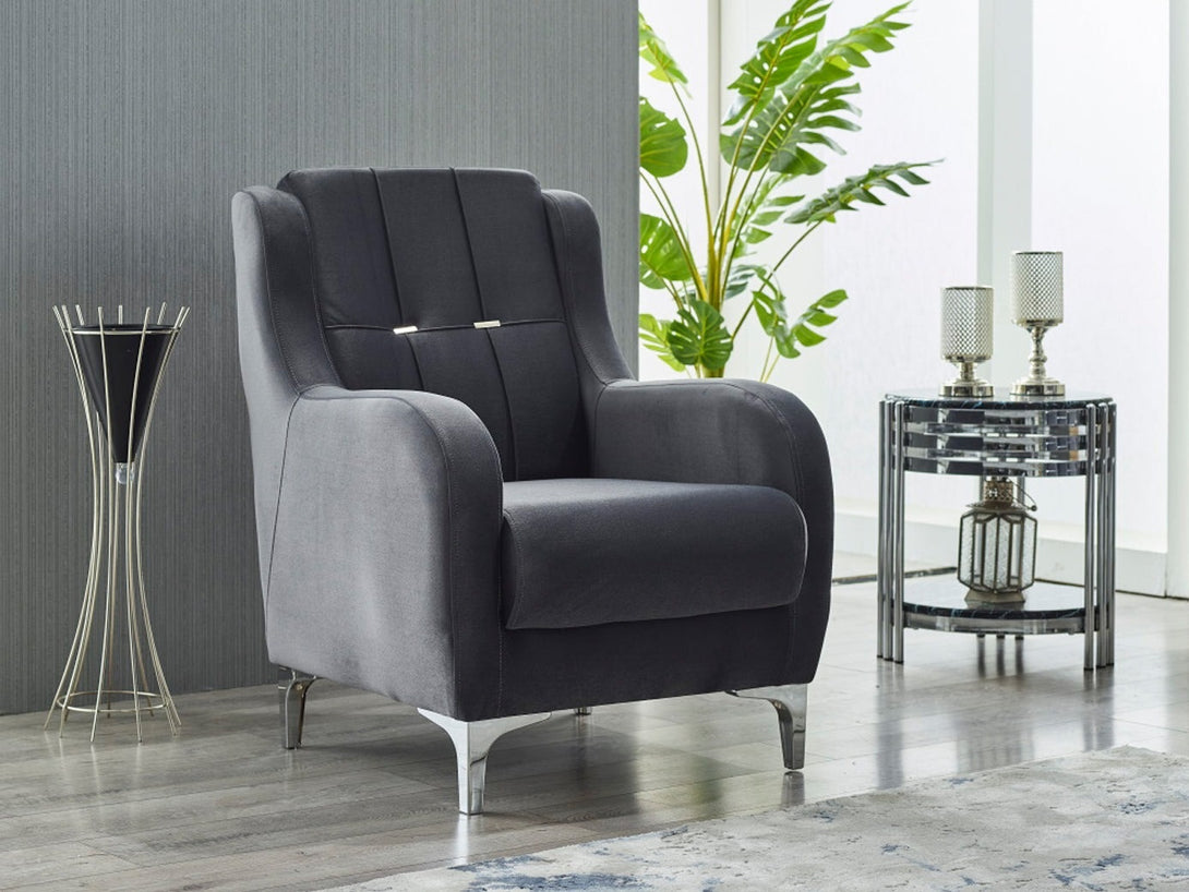 Alice Living Room Sofa Set - Elegant sofa with wooden frame and plush seating