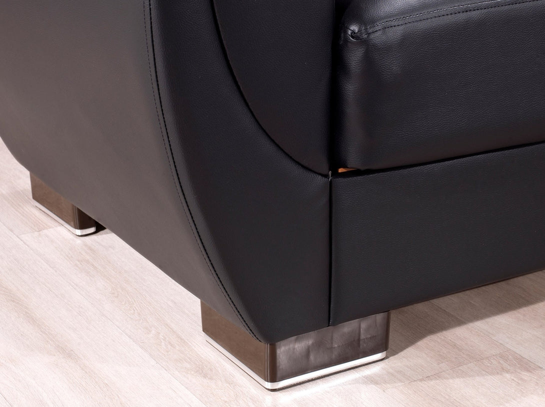 Armada Air Leather Living Room Sofa Set with modern design and breathable leather upholstery.