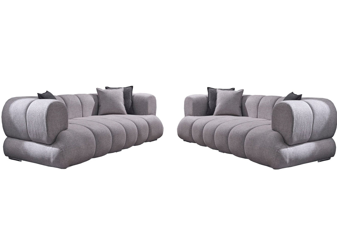 Artur Living Room Sofa Set with modern design, wooden frame, and plush cushions.