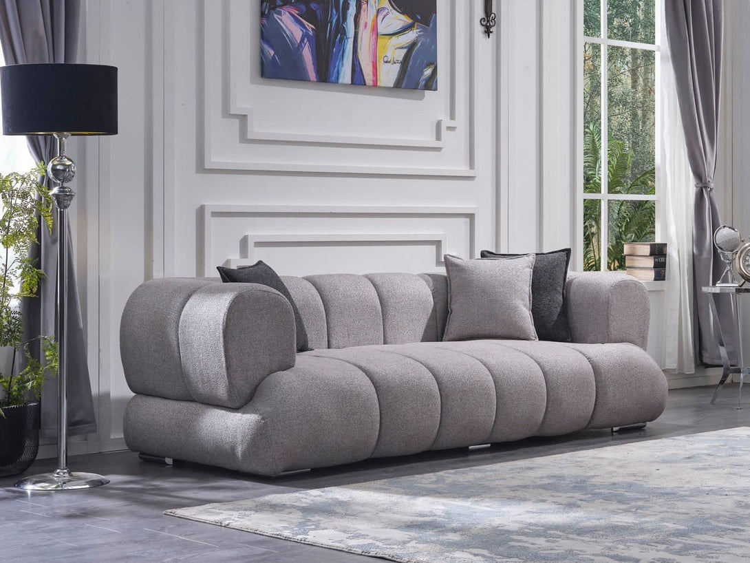 Artur Living Room Sofa Set with modern design, wooden frame, and plush cushions.