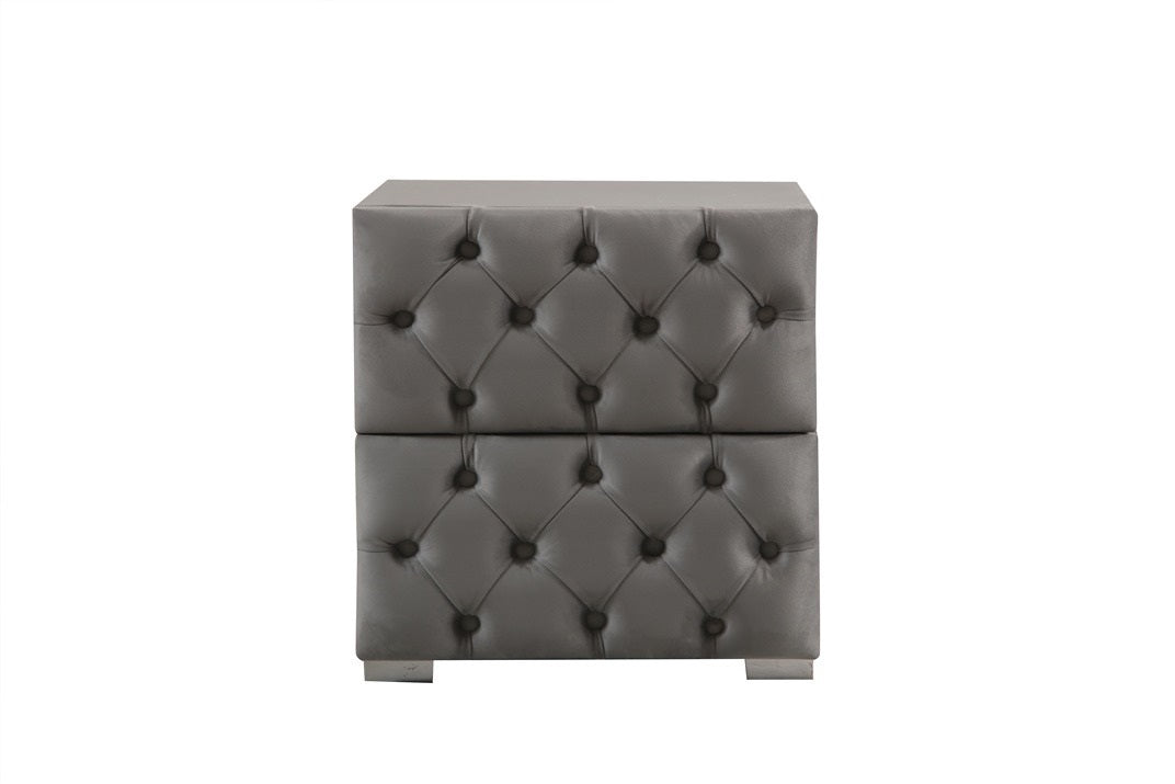 Spring Base Headboard Set with luxurious quilted design and storage base