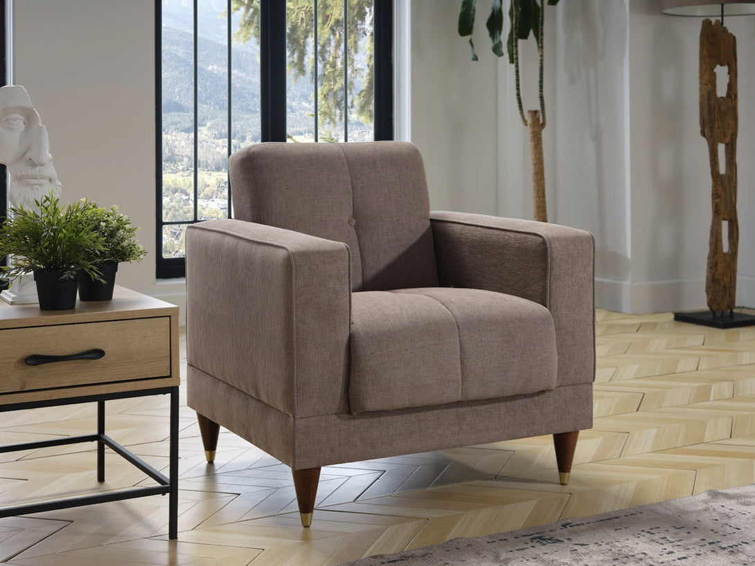 Camilla Living Room Sofa Set with sleek design, wooden frame, and plush cushions.