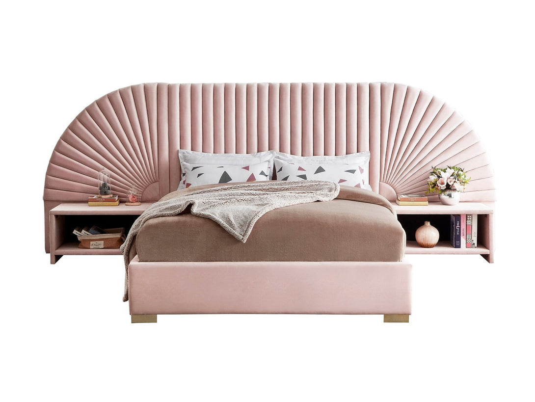 Cleo Bedroom Set with bed, wardrobe, and bedside tables - Timber Land Furniture