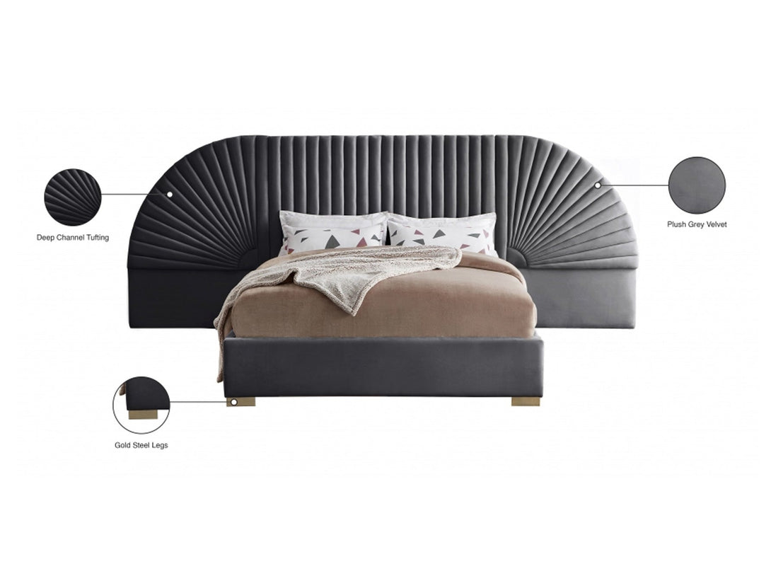 Cleo Bedroom Set with bed, wardrobe, and bedside tables - Timber Land Furniture