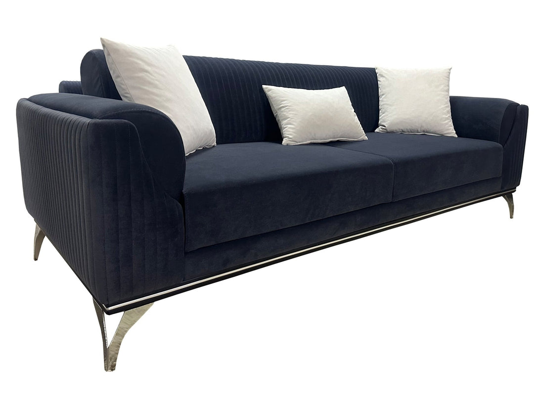 Dove Living Room Sofa Set with modern design, wooden frame, and plush cushions.