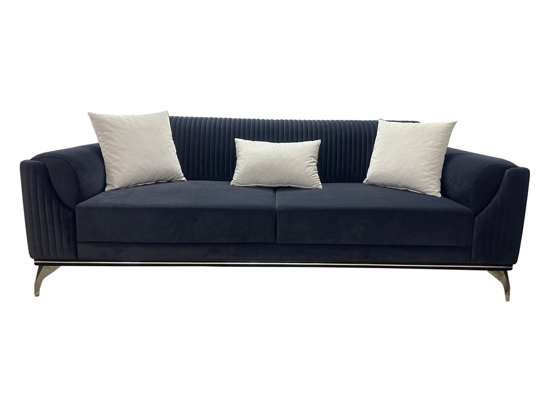 Dove Living Room Sofa Set with modern design, wooden frame, and plush cushions.