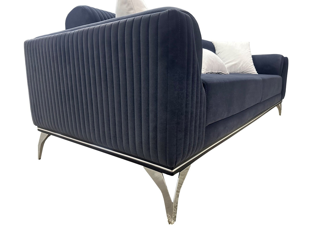 Dove Living Room Sofa Set with modern design, wooden frame, and plush cushions.