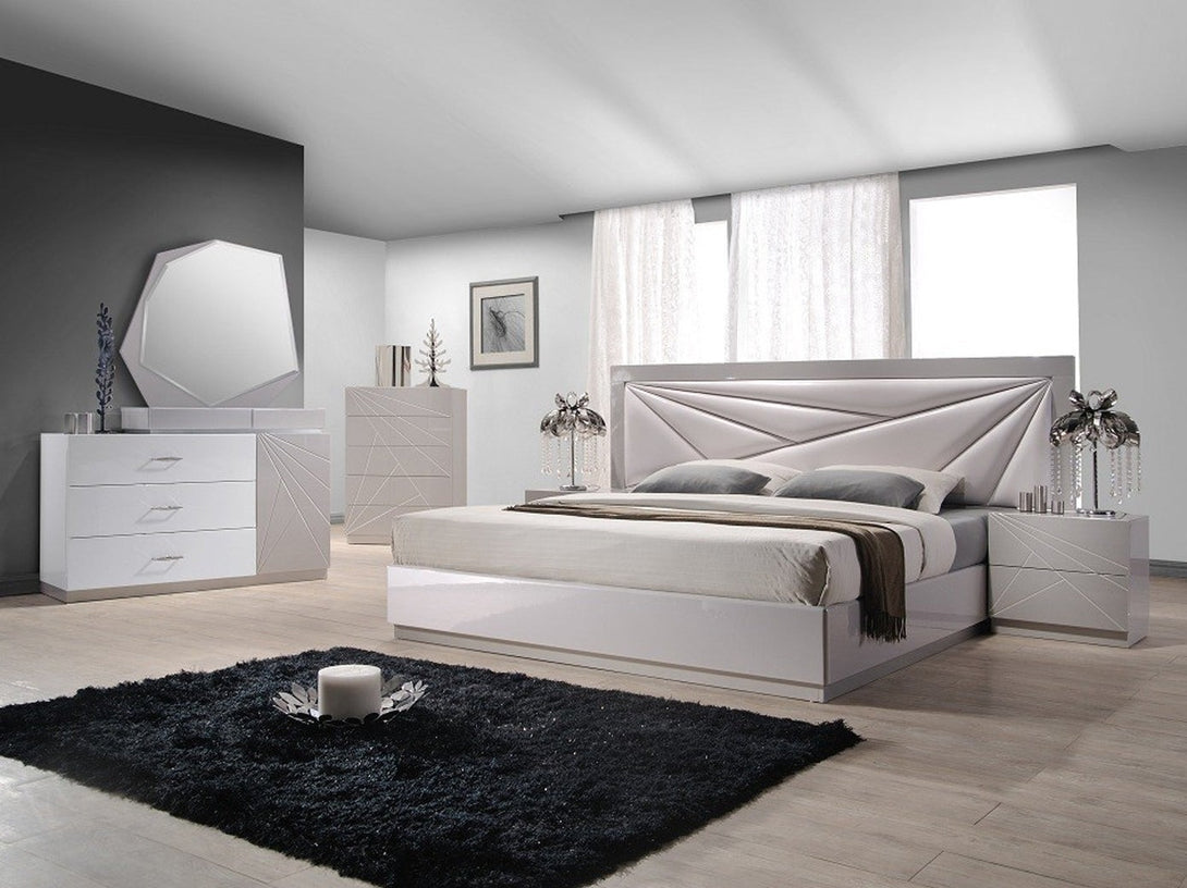 Florence Bedroom Set with bed, wardrobe, and bedside tables - Timber Land Furniture