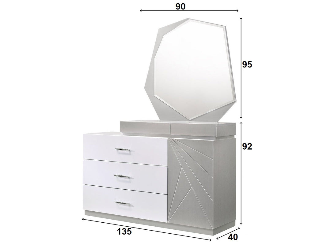Florence Bedroom Set with bed, wardrobe, and bedside tables - Timber Land Furniture