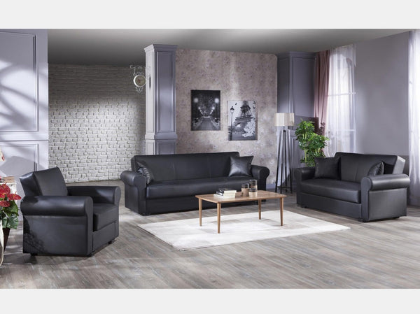 Floris Living Room Leather Sofa Set - Premium leather sofa with elegant design