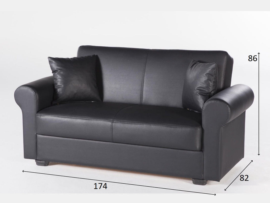 Floris Living Room Leather Sofa Set - Premium leather sofa with elegant design