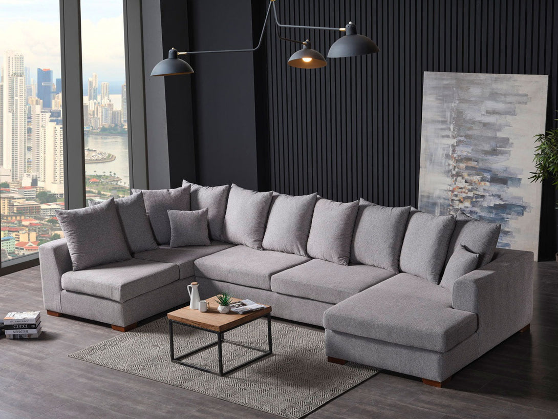 Havana Modular Sectional Sofa - Customizable modular sectional with plush seating and wide armrests