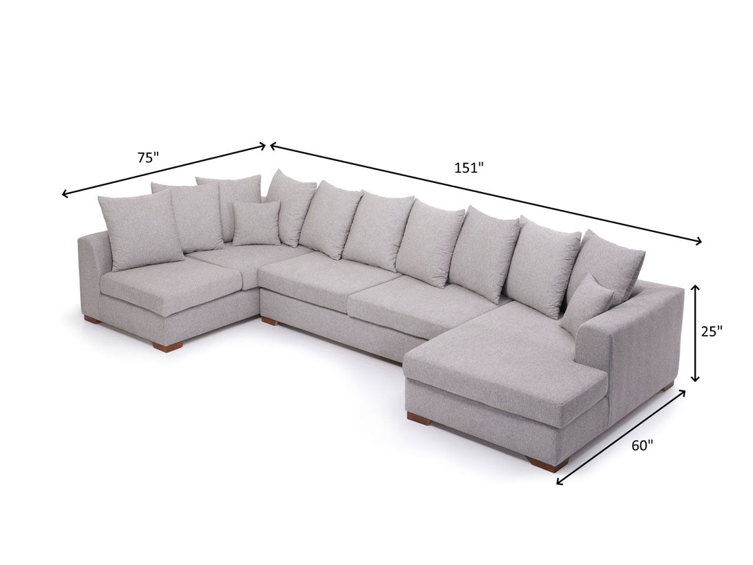 Havana Modular Sectional Sofa - Customizable modular sectional with plush seating and wide armrests