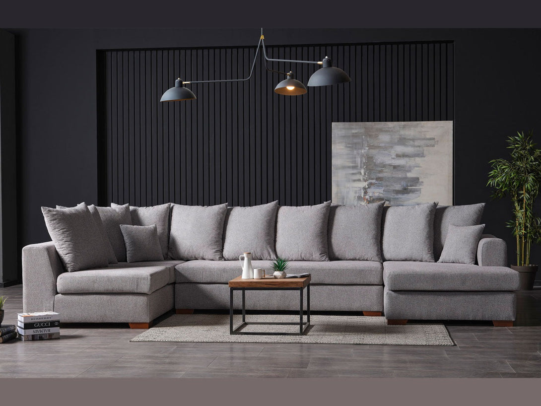 Havana Modular Sectional Sofa - Customizable modular sectional with plush seating and wide armrests