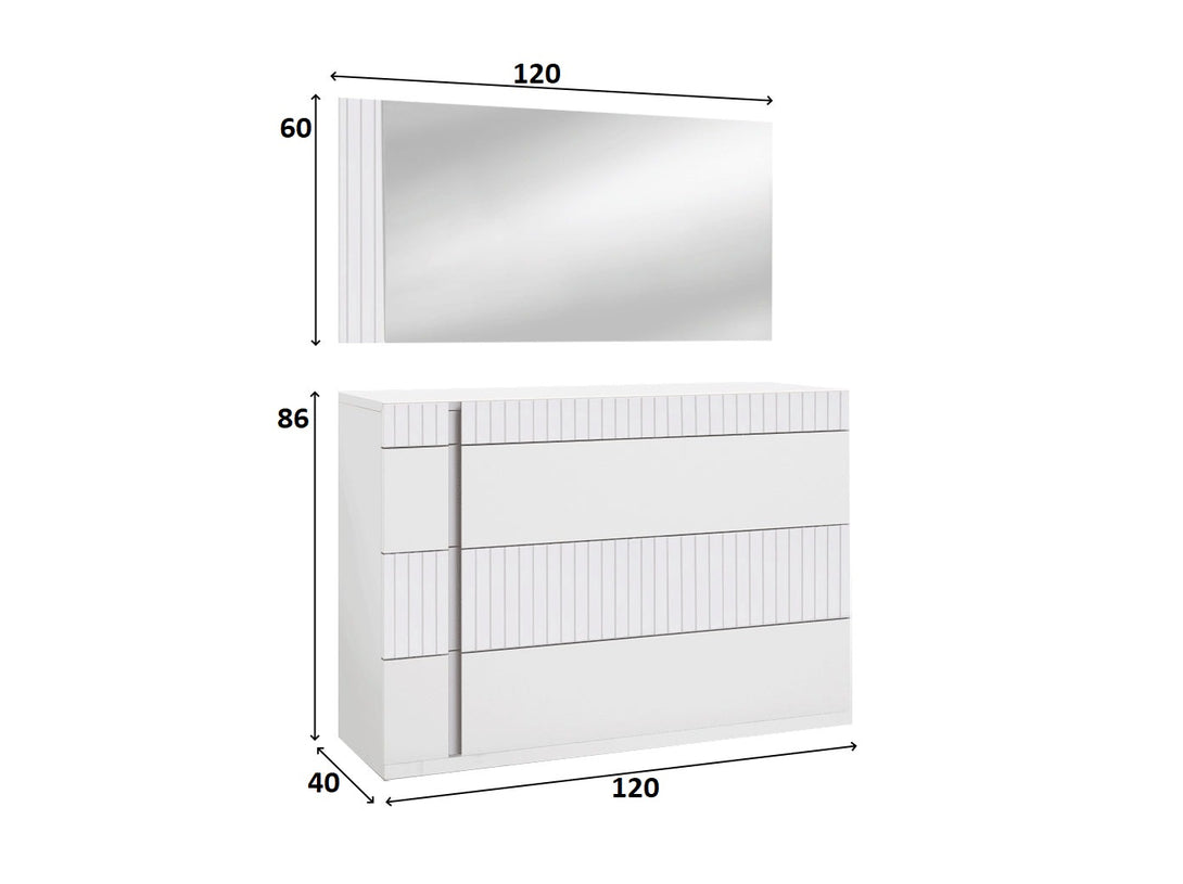 Helen Bedroom Set with bed, wardrobe, and bedside tables - Timber Land Furniture