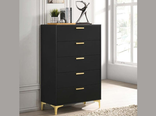 Kendall 5 Drawer Chest with elegant design and spacious storage for bedrooms