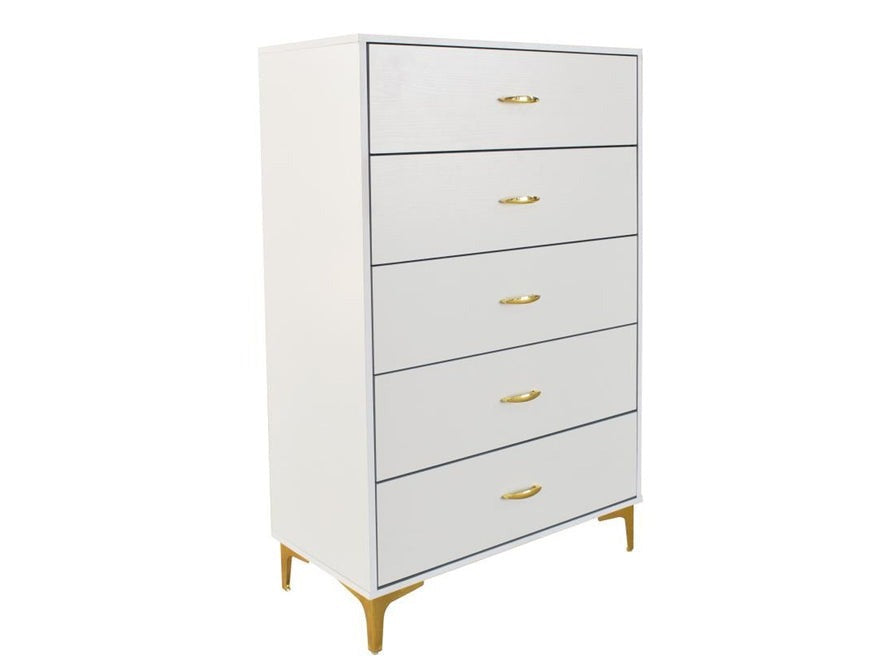 Kendall 5 Drawer Chest with elegant design and spacious storage for bedrooms
