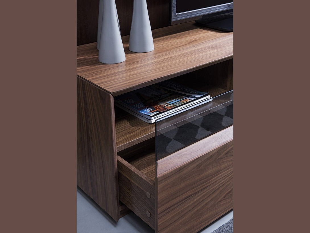 Lisa 70.8 Inch Wide TV Stand with 3 Drawers in a Modern Living Room Setting