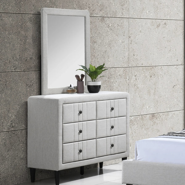Maral Dresser with Mirror - Modern Wooden Dresser with Storage and Mirror