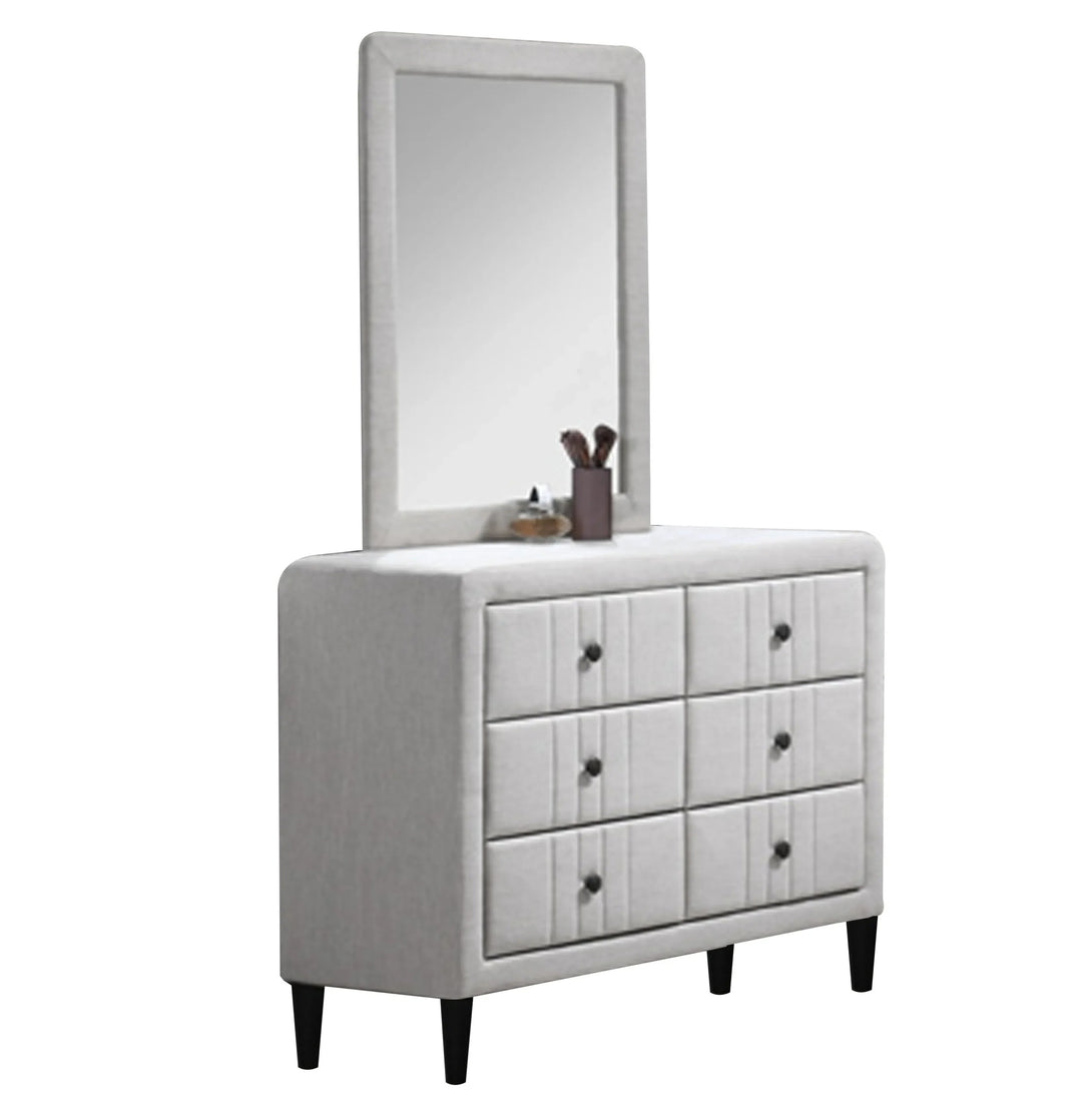Maral Dresser with Mirror - Modern Wooden Dresser with Storage and Mirror