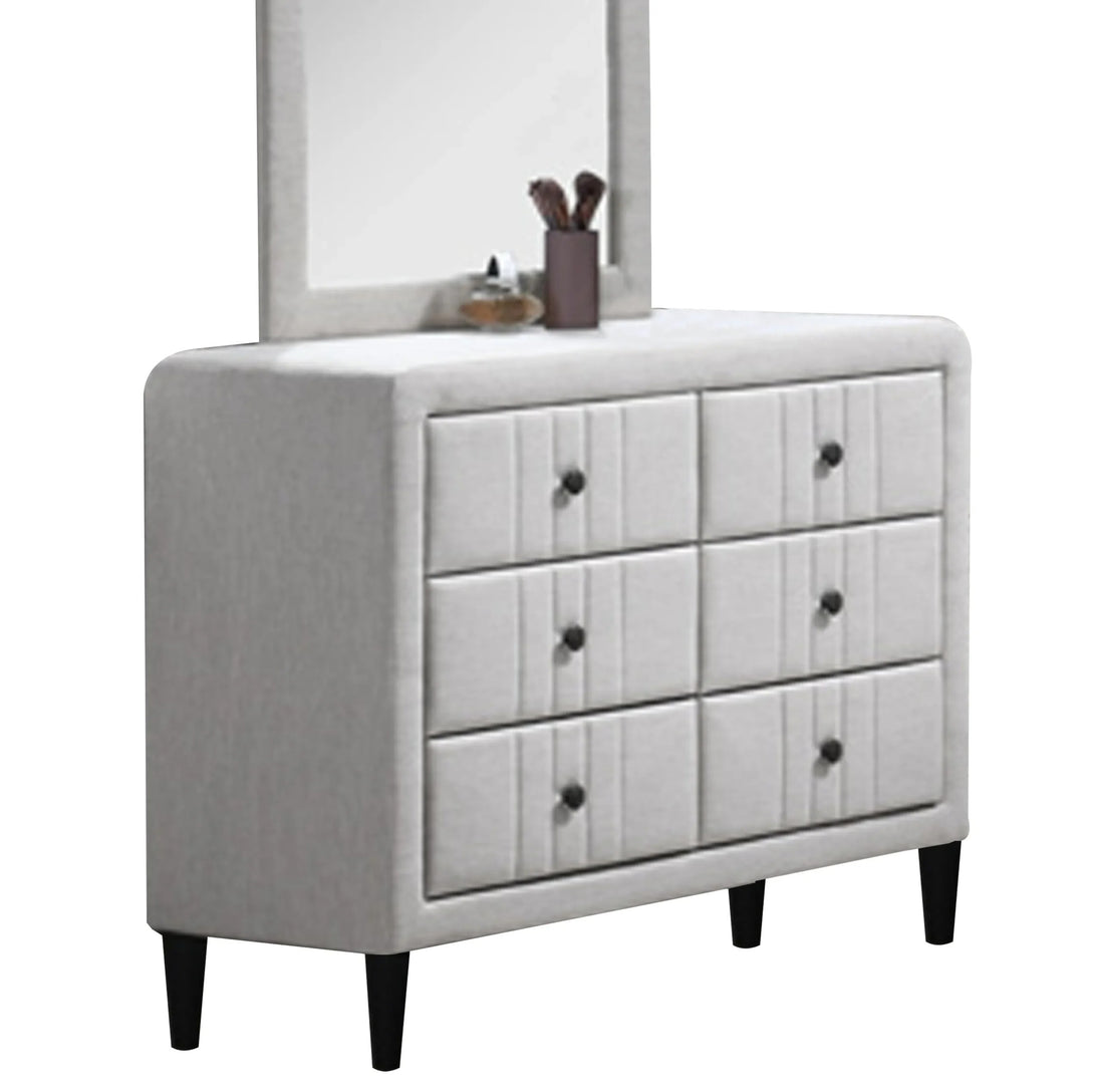 Maral Dresser with Mirror - Modern Wooden Dresser with Storage and Mirror