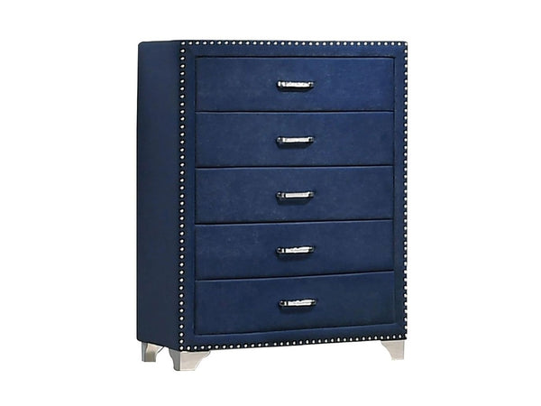 Melody 5 Drawer Chest with modern design and spacious storage for bedrooms