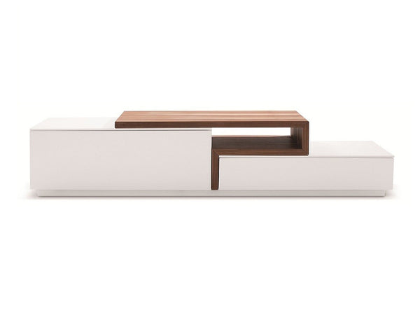 TV045 74.8 Inch Wide Modern TV Stand with 2 Drawers in a Stylish Living Room