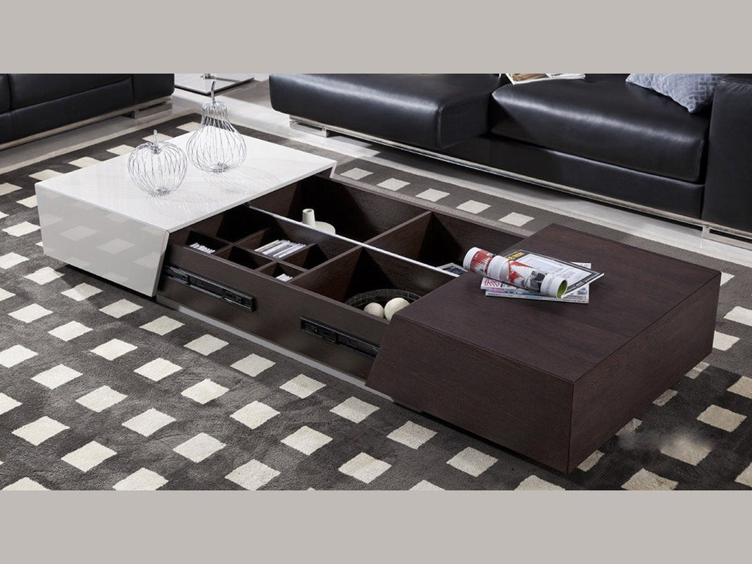 Modern Coffee Table with wooden and metal accents for contemporary living room