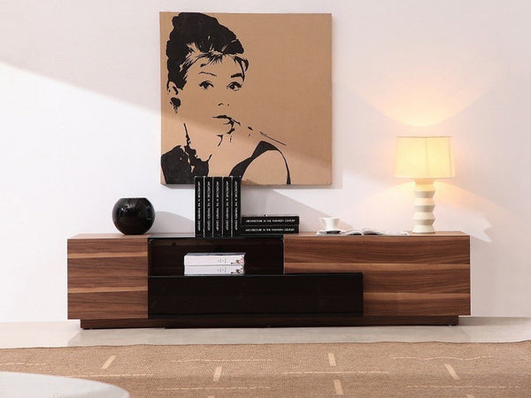 Modern Wide 1 Drawer TV Stand with Storage in a Contemporary Living Room