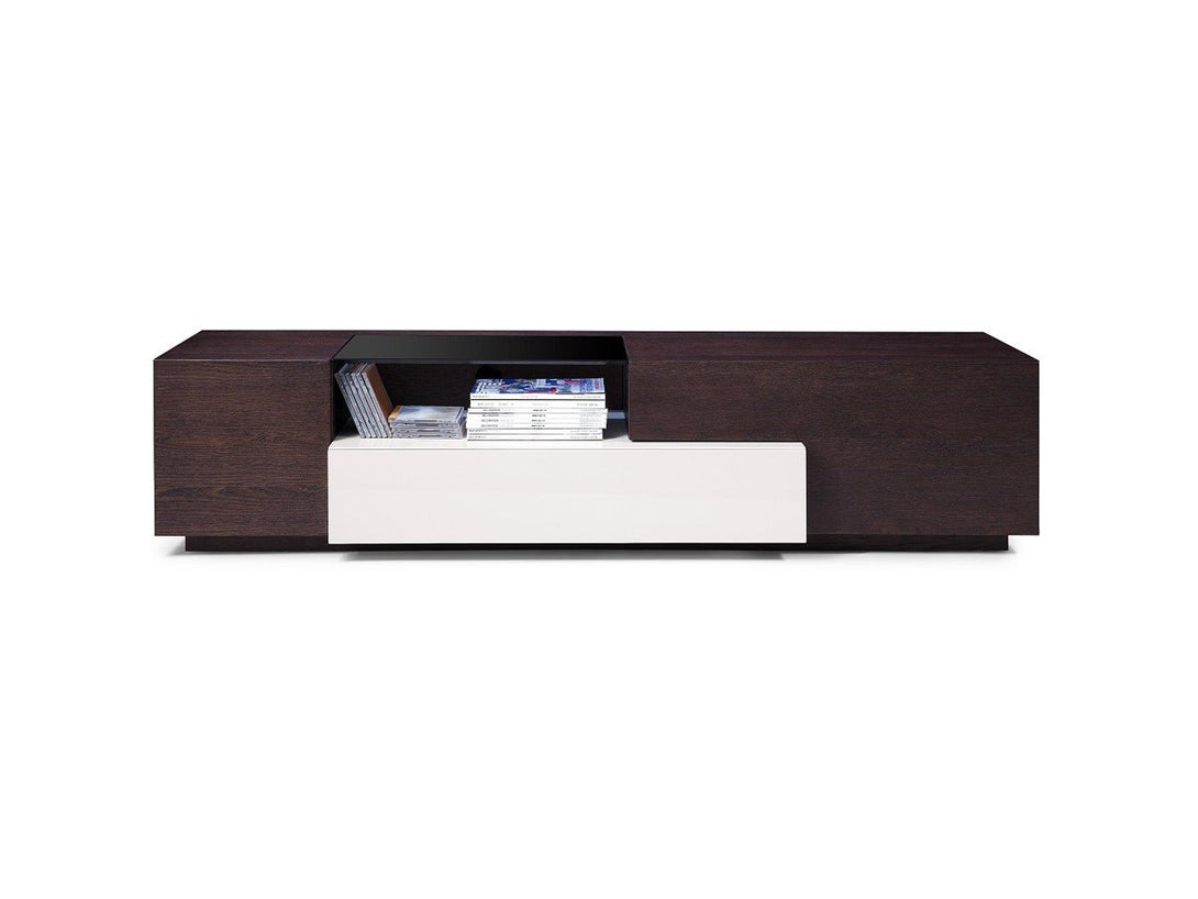 Modern Wide 1 Drawer TV Stand with Storage in a Contemporary Living Room