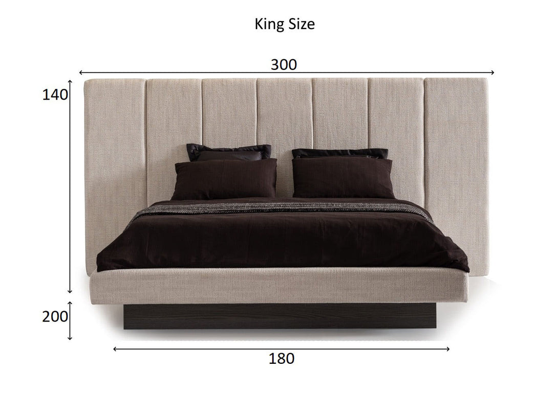 Monacon Bedroom Set with bed, wardrobe, and bedside tables - Timber Land Furniture