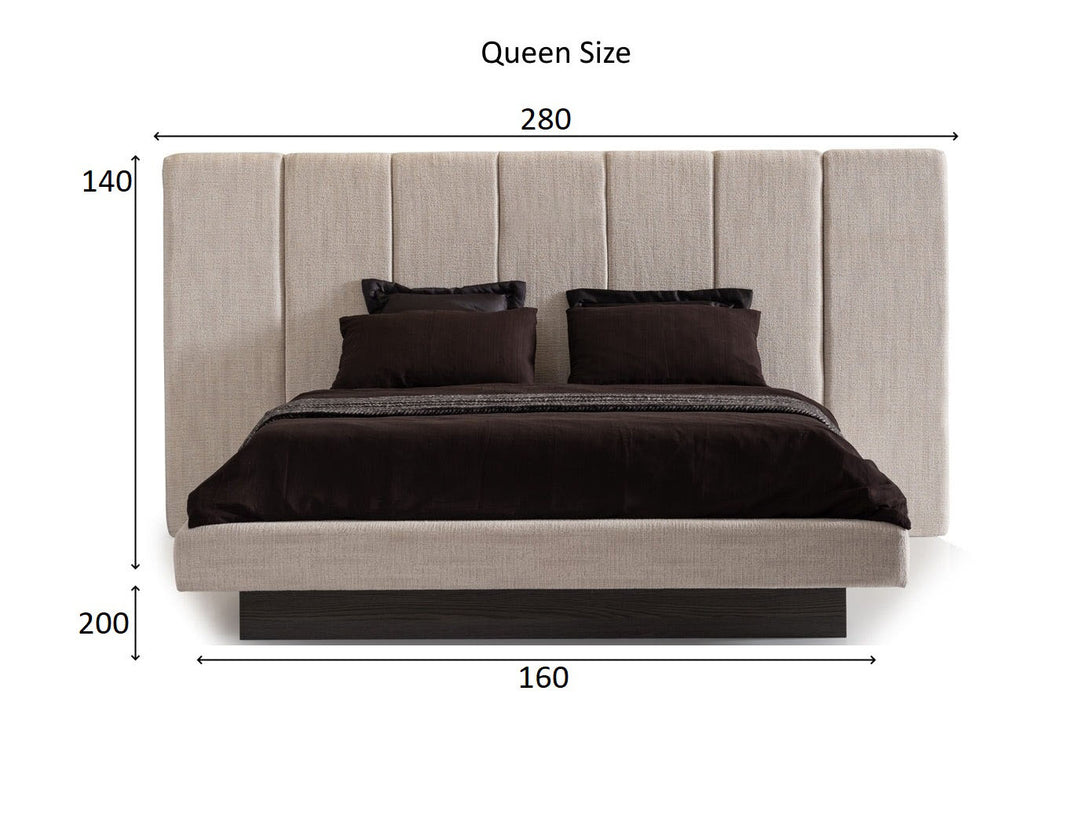 Monacon Bedroom Set with bed, wardrobe, and bedside tables - Timber Land Furniture