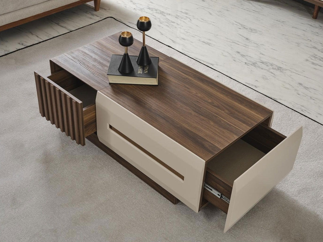 Monza Coffee Table with extra storage shelf, perfect for modern living rooms