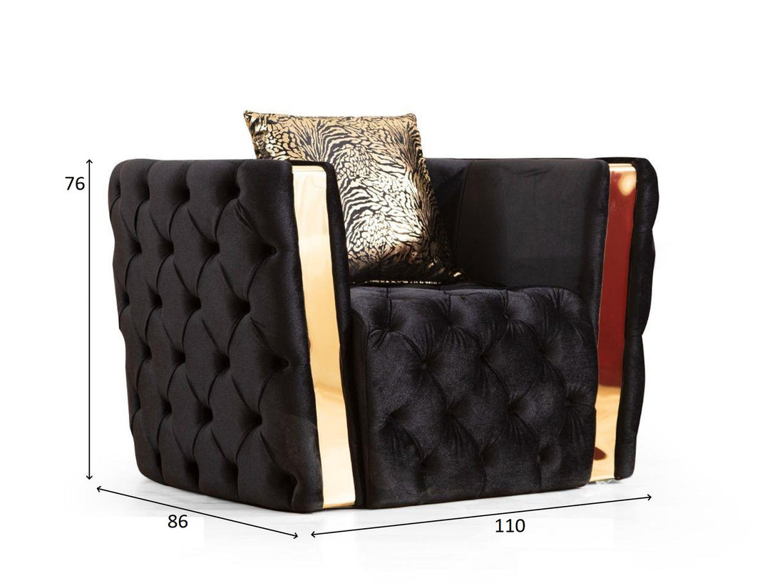 Naomi Living Room Sofa Set with sleek modern design, wooden frame, and plush cushions.