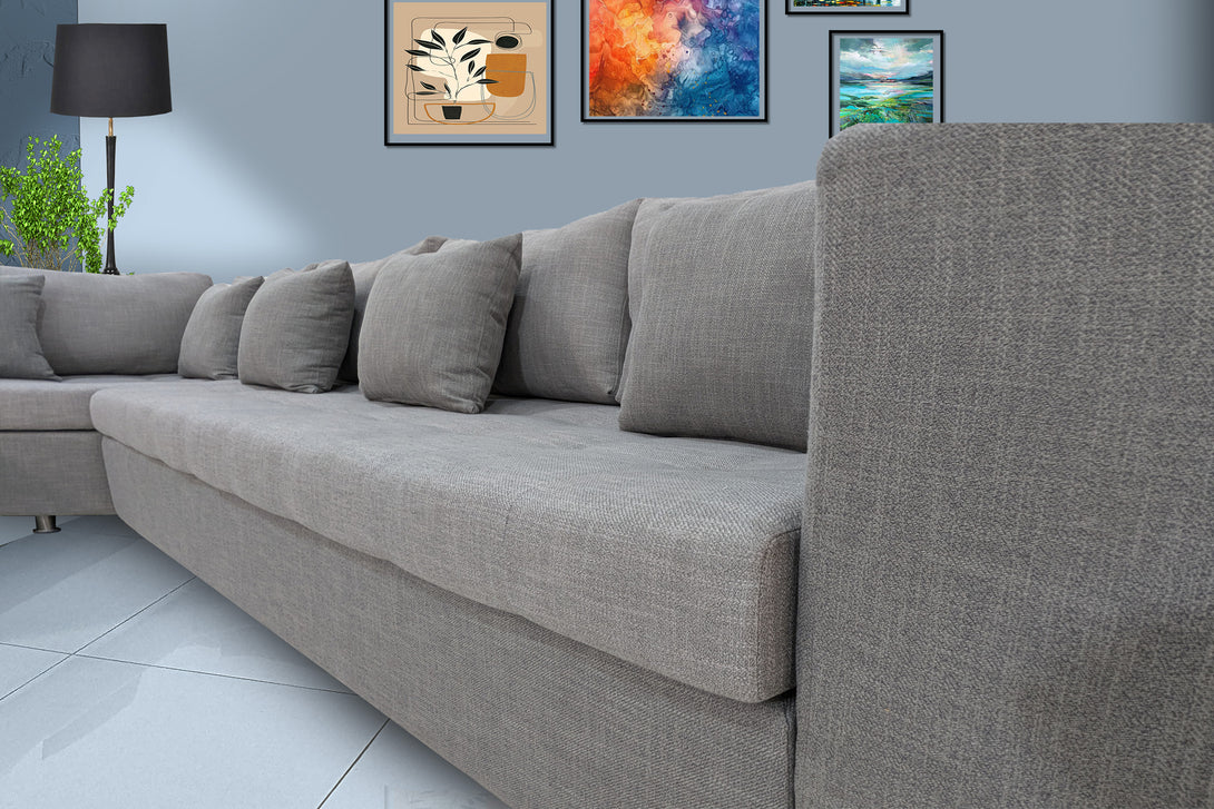 Neon Square Arm L-Shape Sofa by Timber Land Furniture - Modern Style and Practical Comfort for Living Rooms