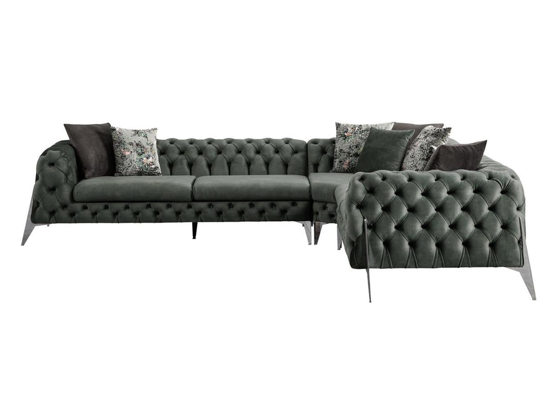 Scala Sectional Sofa - Modern L-shaped sectional with customizable fabric and plush seating