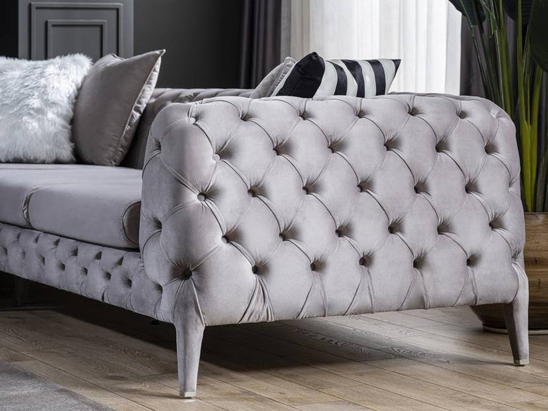 Scala Sectional Sofa - Modern L-shaped sectional with customizable fabric and plush seating