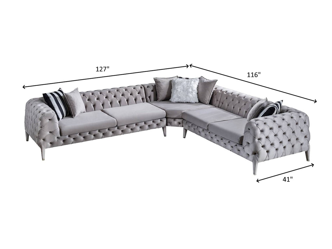 Scala Sectional Sofa - Modern L-shaped sectional with customizable fabric and plush seating
