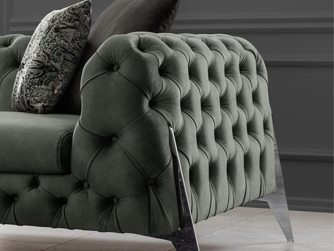 Scala Sectional Sofa - Modern L-shaped sectional with customizable fabric and plush seating