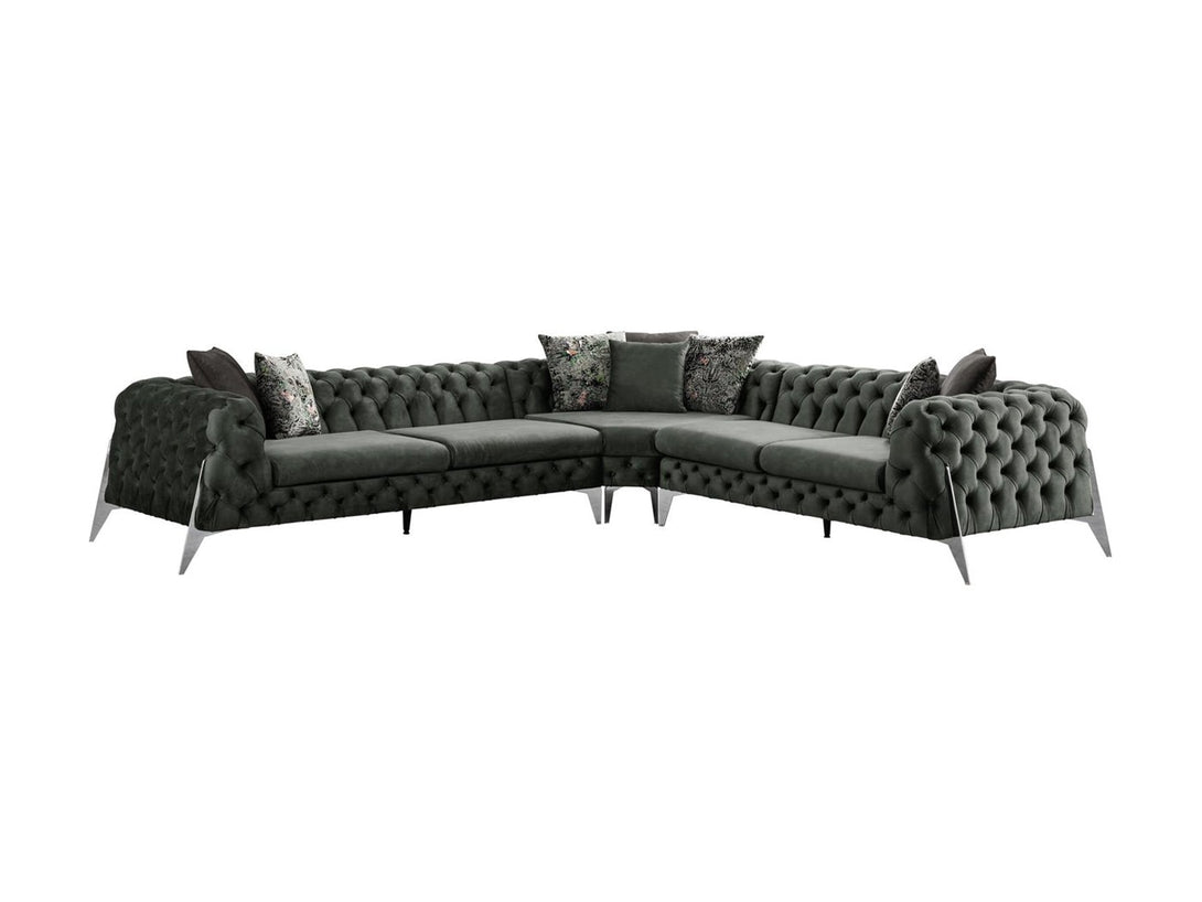 Scala Sectional Sofa - Modern L-shaped sectional with customizable fabric and plush seating