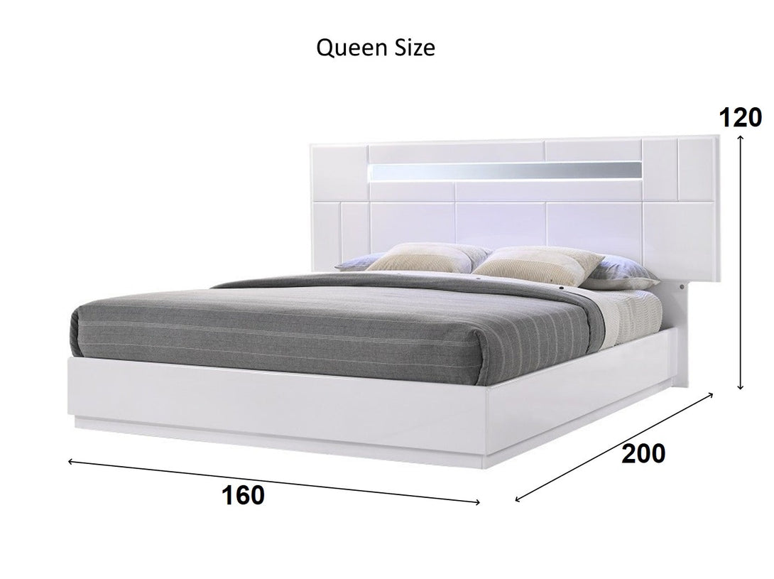 Palermo Bedroom Set with modern bed, wardrobe, and bedside tables - Timber Land Furniture